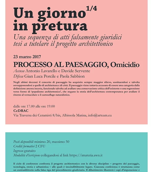 Processo al paesaggio