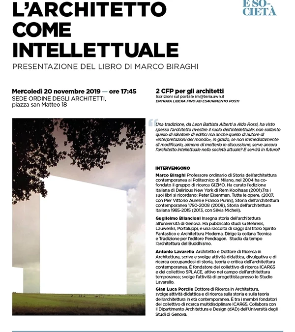 L’architetto come intellettuale
